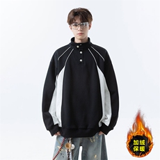 重磅美式加绒加厚男休闲百搭宽松高级感卫衣W4695JR（加绒）特P52，男装卫衣，电商A007