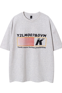1白底条纹印花设计潮大码M-5XL短袖T恤男DT77779P18块特价控38图片