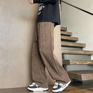 YK86133-P35加绒P40美式复古灯芯绒裤子男款冬季棕色加绒卫裤图片
