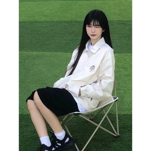 美式复古廓形短款立领加厚飞行员棒球服棉衣夹克春秋情侣款图片