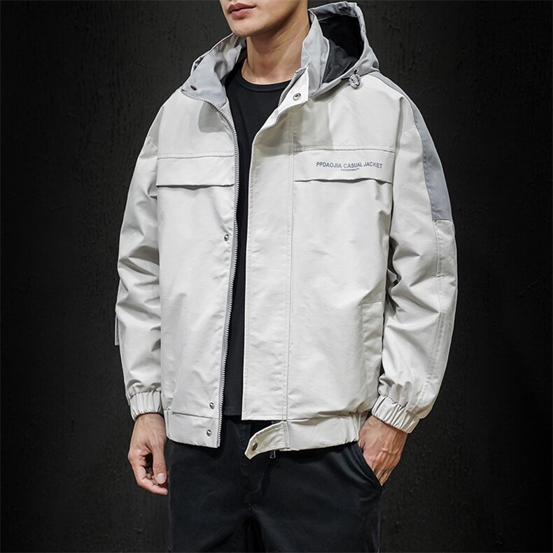 2021秋季新大码日系男印花撞色拼接连帽潮宽松夹克外套J6005-P85,男装夹克,电商A001