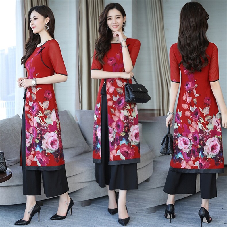 套装/套裙2021年夏季韩版气质流行韩版优雅舒适修身显瘦花色，女装套装/套裙，悠米