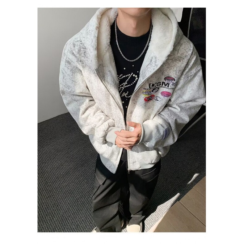 秋冬新款男土棉袄冬季废墟迷彩户外劳保连帽工作棉衣棉服干活图片
