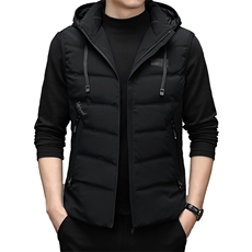 冬季新款休闲可脱卸帽羽绒服马甲中青年马甲外套爸爸ZS22103-P195，男装背心/马甲，电商B212（原钱塘6029）