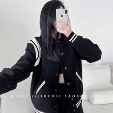 情侣棒球服秋冬美式复古夹克宽松休闲厚款外套男飞行服W6699-P55，男装夹克，星座412-1