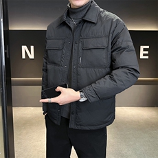 2024新款男士羽绒服冬季轻薄短款上衣A313-13813-P175控价258，男装羽绒服，电商A313