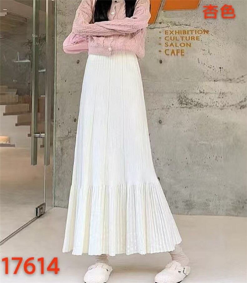 2025年秋季时尚百搭通勤简约休闲半身裙长款，女装半身裙，暖达羊绒