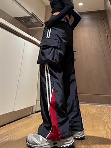 春季新款休闲裤 C5361-TP50 控价68 可束脚裤子男撞色条工装裤图片