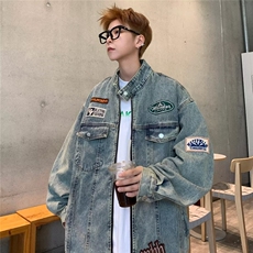 牛仔夹克美式复古刺绣外套N8615P75，男装夹克，星座1116-2