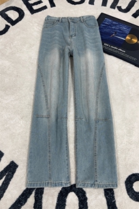 B221 美式ins高街暗黑宽松直筒工装牛仔裤LK26623-特P48控88图片