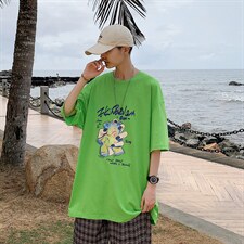 图案已注册港风日系休闲情侣潮大码短袖T恤男DT750P25控38,男装T恤,星座227-7