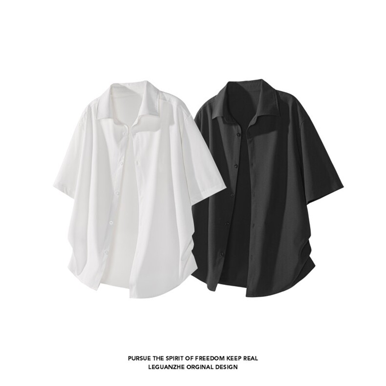 日系cityboy复古衬衫男士短袖夏季半袖ins潮牌工装休闲衬衣外套薄，男装衬衫，电商A022