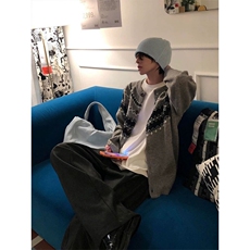 羊毛混纺费尔岛星空开衫针织毛衣MY0128-特批68，男装针织衫/毛衣，星座313A(原308A-2)