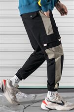 2021春季新款潮流拼色工装裤男休闲简约束脚运动裤DS360T，男装休闲裤，电商A102