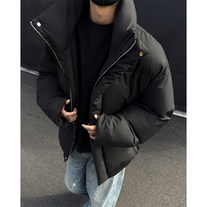 特批P100无差价冬季fit短款立领PU皮棉服男中性风大码棉袄M2909图片