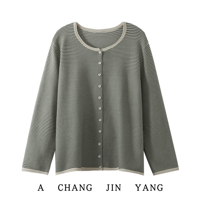 2025年秋季单件常规长袖圆领通勤开衫，女装针织衫/毛衣，丹芙娇羊绒