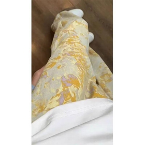 美式复古牛仔裤vibe高街印花弯刀裤男春季潮牌直筒裤WL8314-P45图片