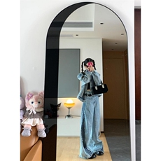 【有货】美式复古垫肩牛仔外套男女款潮牌条纹夹克J7009HH-特P70，男装夹克，星座1007（原301D）