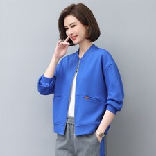 时尚休闲开衫棒球卫衣女宽松显瘦百搭外套春季新款韩版学生上衣，女装卫衣/绒衫，依恋蒂丝