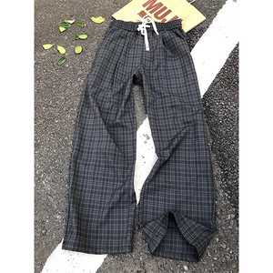 网图慎用 2026春季新款格子休闲裤男潮流阔腿裤K5714-特P35控58图片