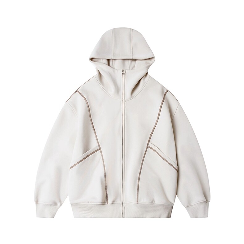 秋季重磅380克全棉直播拉链套头连帽卫衣外套AH909-P46，女装短外套，星座610B-1