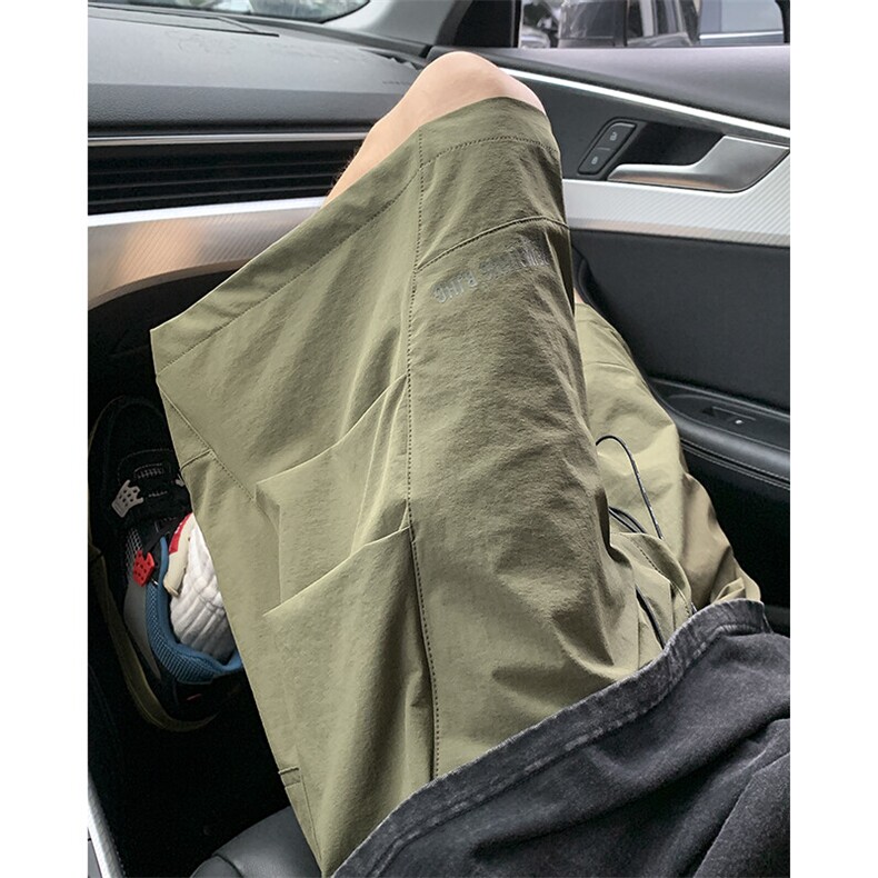 夏季工装冰丝速干短裤M~4XLXZ604-DK214-P35控48,男装牛仔裤,星座604