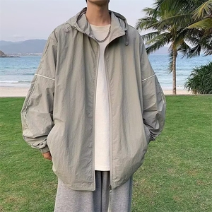超薄速干户外防晒衣男女学生青少年宽松连帽夹克休闲运动潮流外套图片