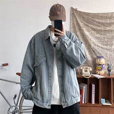 新款韩版潮流牛仔外套男春季oversize高街宽松潮牌夹克W7121-P57，男装夹克，星座512-2