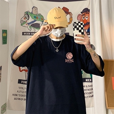 Q11237-P30春夏季七分袖t恤男大码五分袖男短袖中袖，男装T恤，电商A040