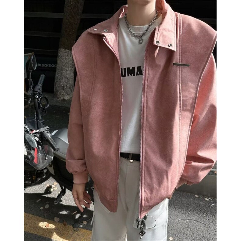 【有货】DW194-P72潮美式PU皮立领工装夹克外套女春秋季棒球服,男装夹克,星座603-2