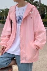 F3043/P45夏季防晒衣连帽纯色薄款外套夹克情侣男女中性风防晒服，男装夹克，电商A141