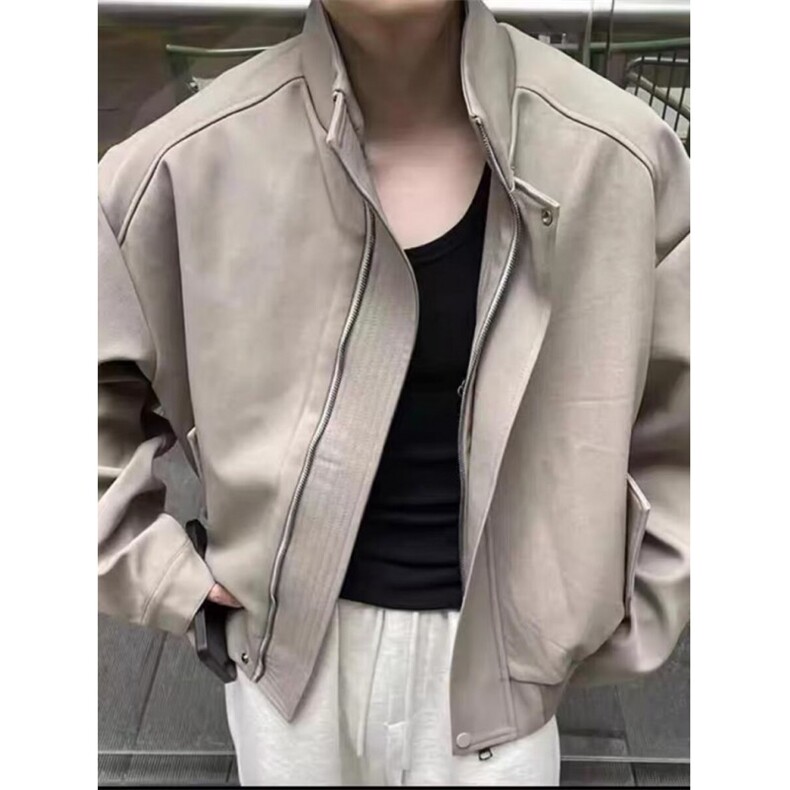 长袖春季简约小众高级感新款百搭vibe夹克外套男立领JS523,男装夹克,星座1116A（原606A-3）