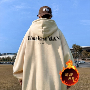 500克重磅秋冬美式加绒加厚卫衣外套DL1716常规特P35加绒特40图片