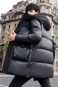 冬季男士羽绒服2024新款加厚保暖白鸭绒时尚潮流外套中青年装男图片