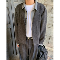 冬季复古加厚假两件polo领针织衫宽松保暖休闲男女毛衣J9105，男装针织衫/毛衣，星座1116A（原606A-3）