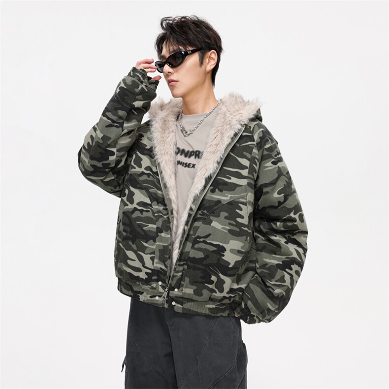 座山雕冬季加厚百搭连帽棉衣复古潮牌外套男B2519-特P88,男装棉衣,星座610B-1