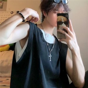 C536 P26 夏装男生背心夏装短袖纯色图片