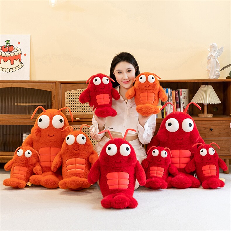 腹肌小龙虾/小金貂（有版权），云酷毛绒玩具