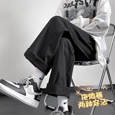 高街男装裤子！纯棉休闲拖地裤时尚纯色百搭K670特批35，男装休闲裤，星座718-1