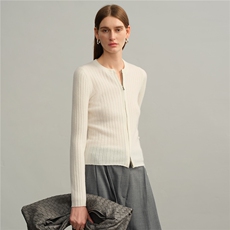 2025秋冬百搭时尚简约圆领拉链长袖舒适百搭,女装羊绒衫,玛卡隆羊绒, 2025秋冬百搭时尚简约圆领拉链长袖舒适百搭,女装羊绒衫,玛卡隆羊绒,