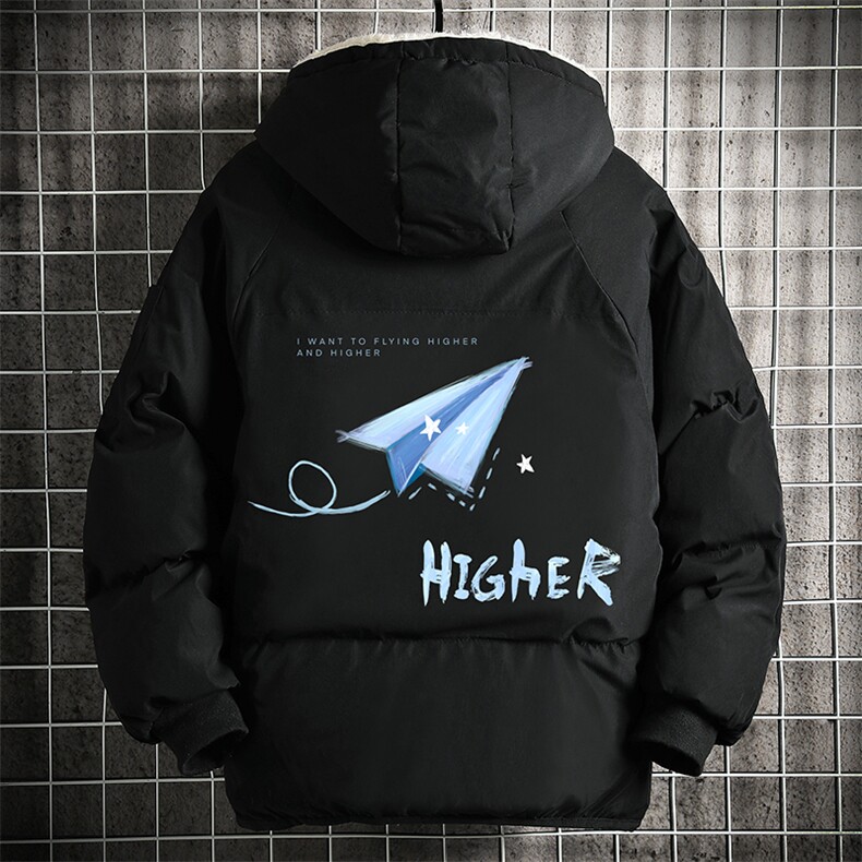 加厚加绒连帽衣男大码服男面包服男 MY16270-P100 网格挂拍图片