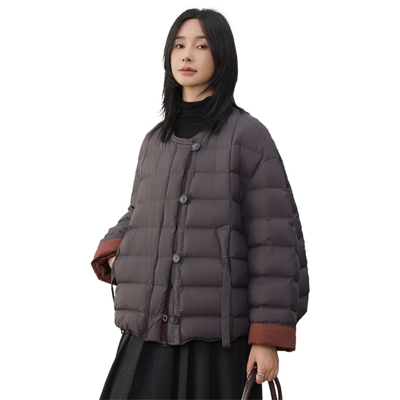 现货2025年冬季新款90白鸭绒休闲羽绒服女,女装羽绒服,阳光伊恋