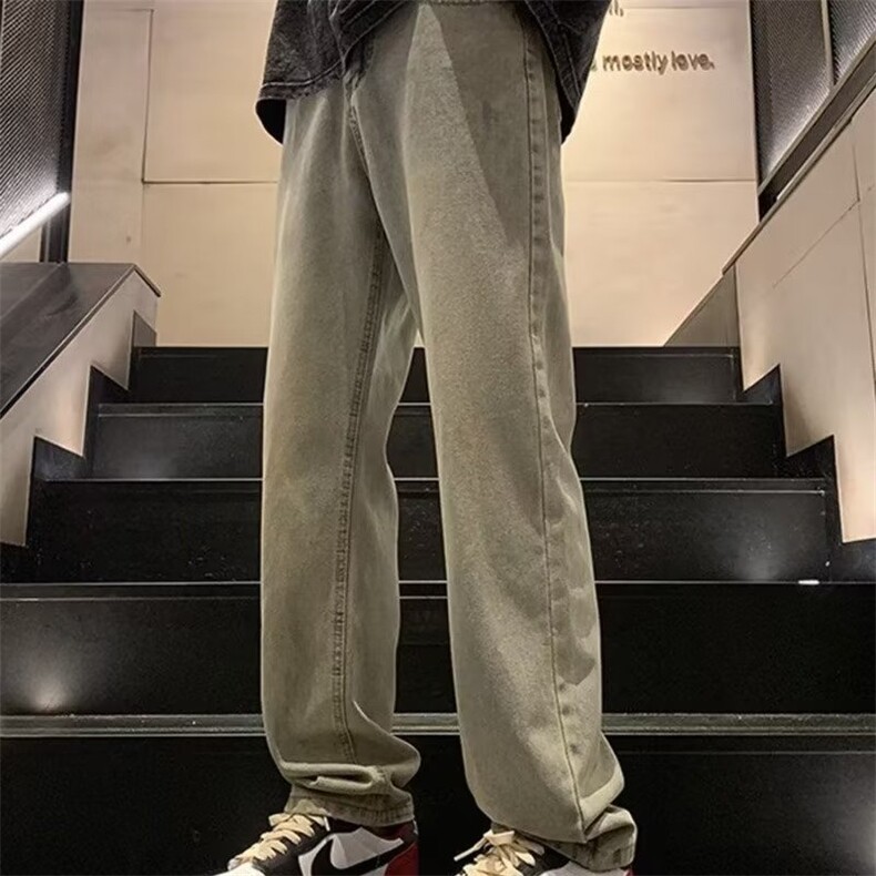 牛仔裤男长裤青春流行潮流新款水洗潮时尚拉链百搭春季直脚简约,男装牛仔裤,星座1210-1