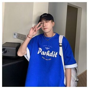 简约2026夏季新款圆领休闲五分短袖圆领男装网红时尚夏装上衣百搭图片