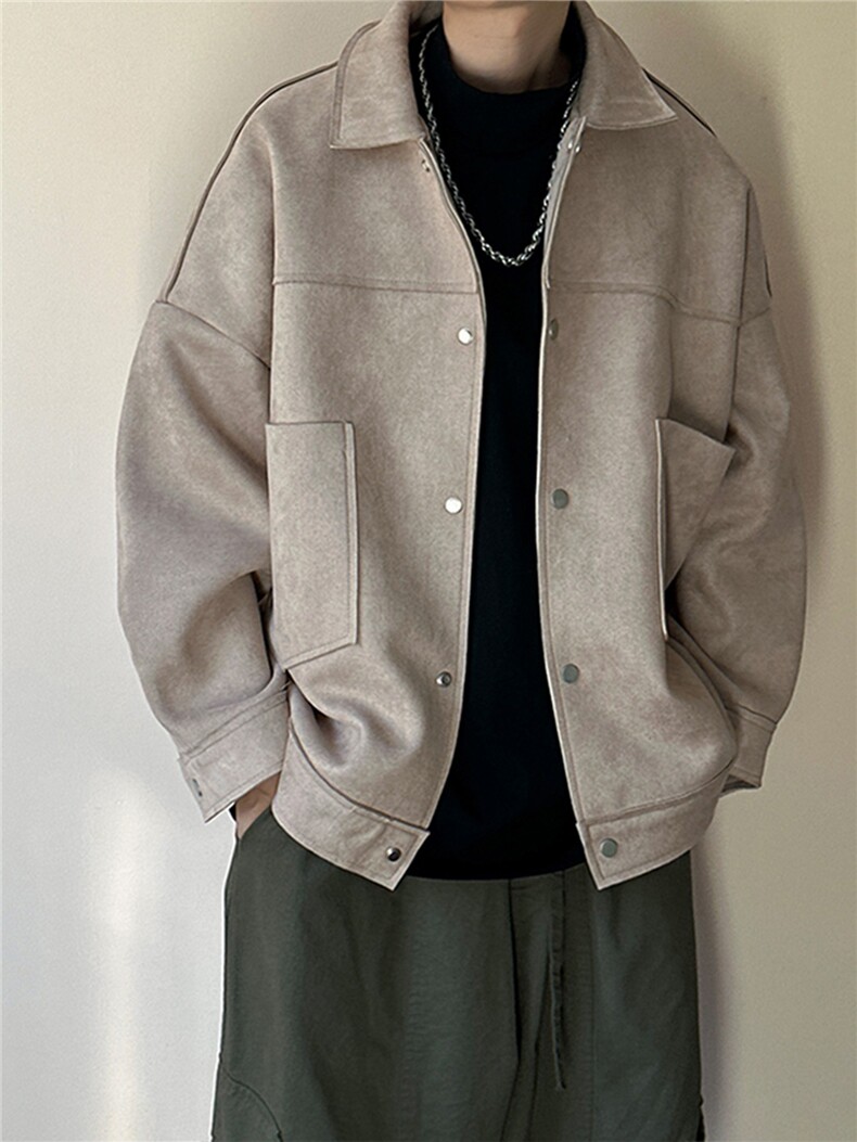 现货日系鹿皮绒外套男宽松休闲呢子夹克A351-A130-P125,男装夹克,电商A351