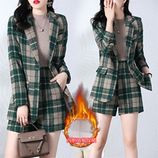 呢料现货秋冬季时尚简约大方气质优雅收腰显瘦休闲百搭潮流两件套，女装套装/套裙，然然