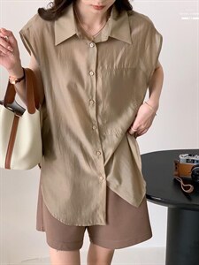 防晒套装女薄款欧洲站夏季2022新款欧货衬衫阔腿短裤两件图片
