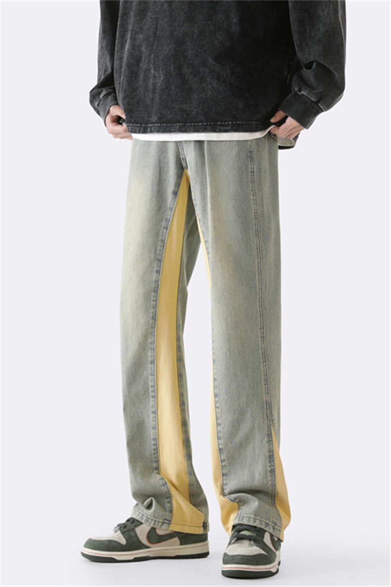 2023春季新款拼接牛仔裤无影墙B315-K1314P65控78,男装牛仔裤,电商B315