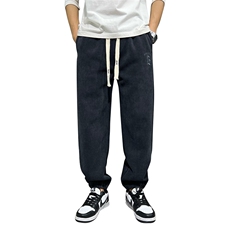 新面料海草绒休闲裤男春秋季宽松男士运动裤束脚-6619，男装休闲裤，星座815-2