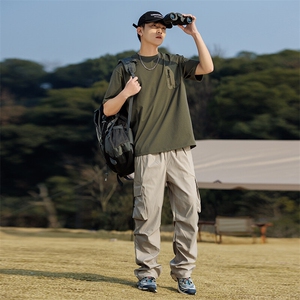 T837夏季新款男士圆领短袖速干T恤P38模特图